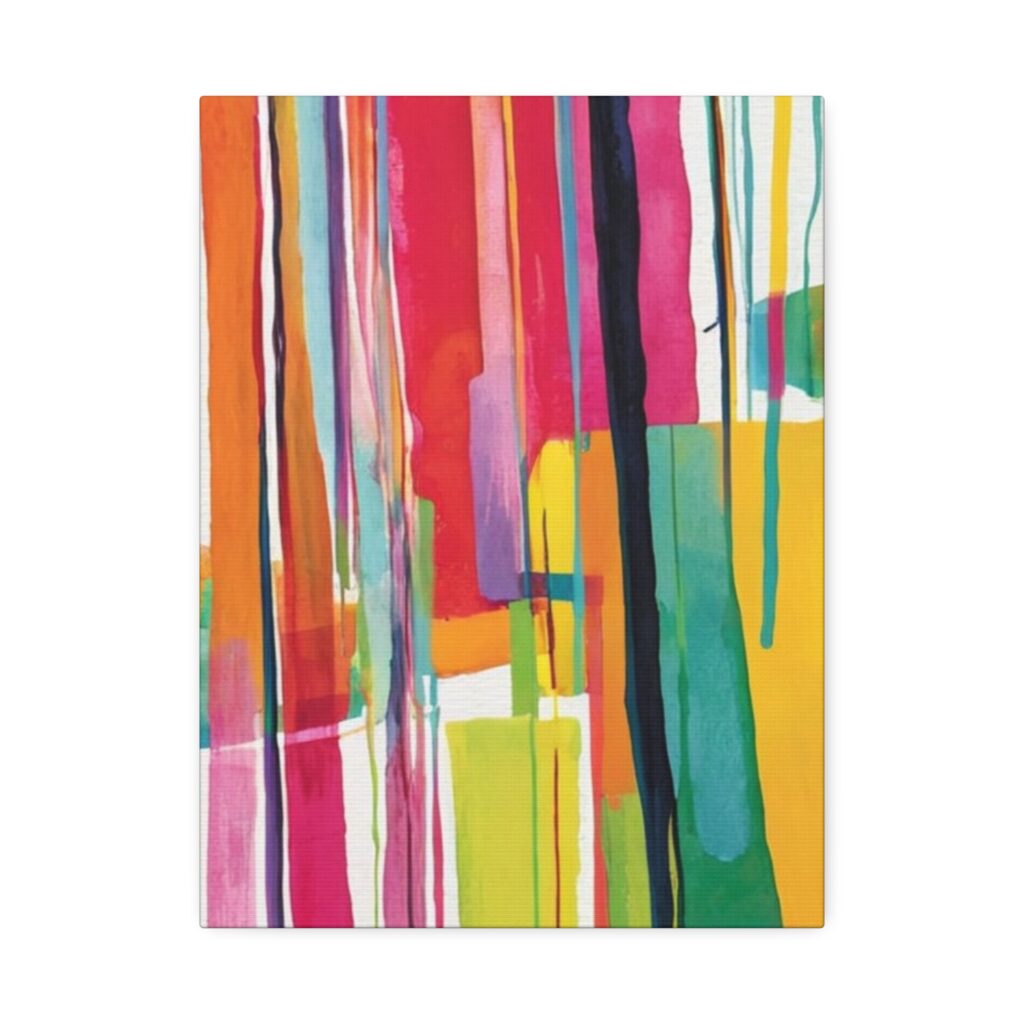Peppy 1 - Abstract Painting Print on Stretched Canvas