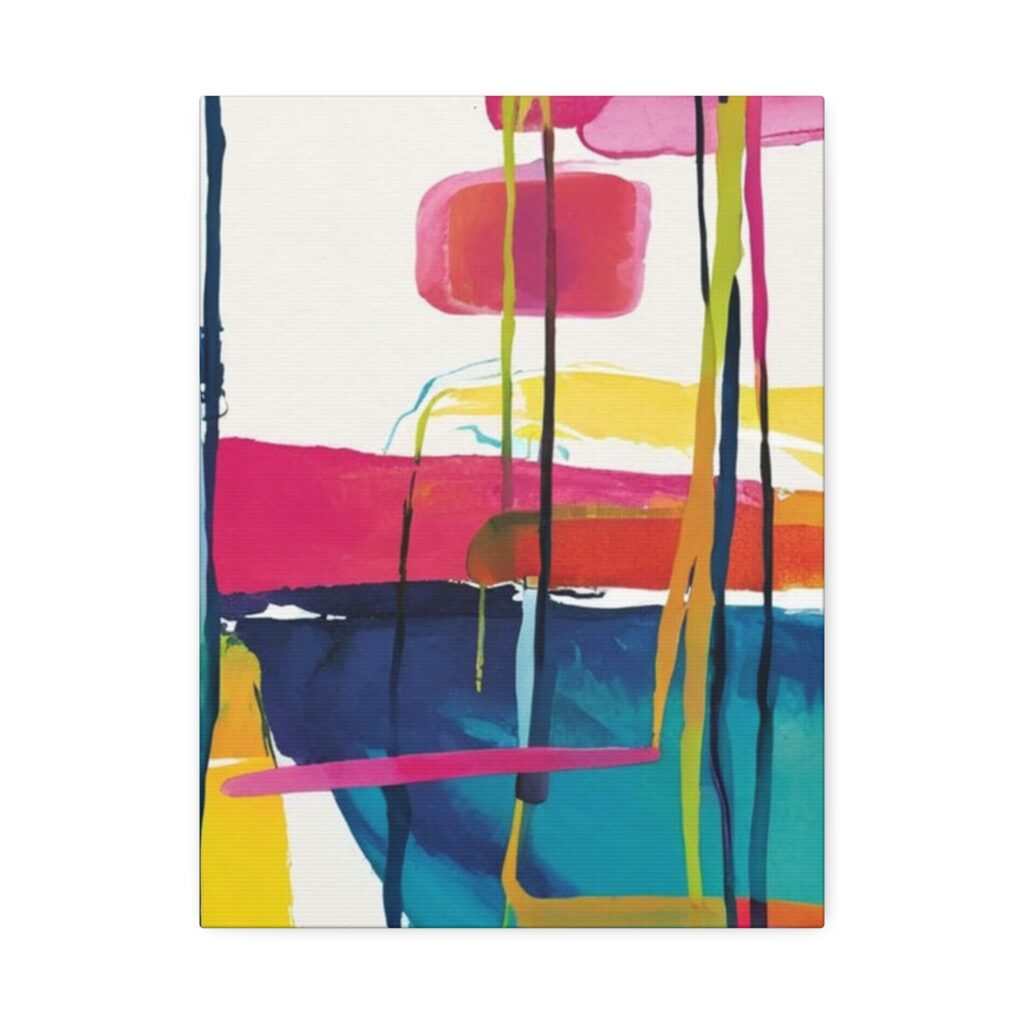 Peppy 4 - Abstract Painting Print on Stretched Canvas