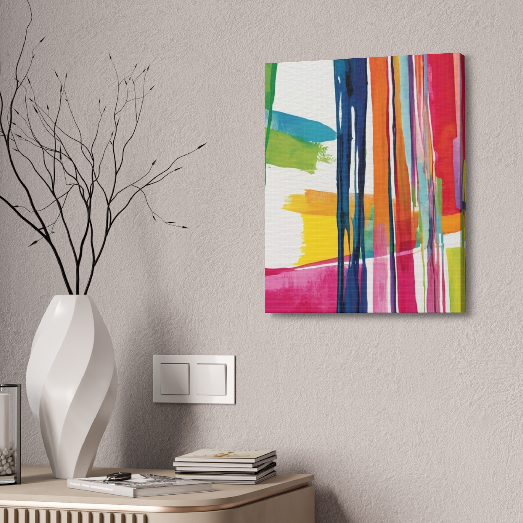 Peppy 2 - Abstract Painting Print on Stretched Canvas - Image 8