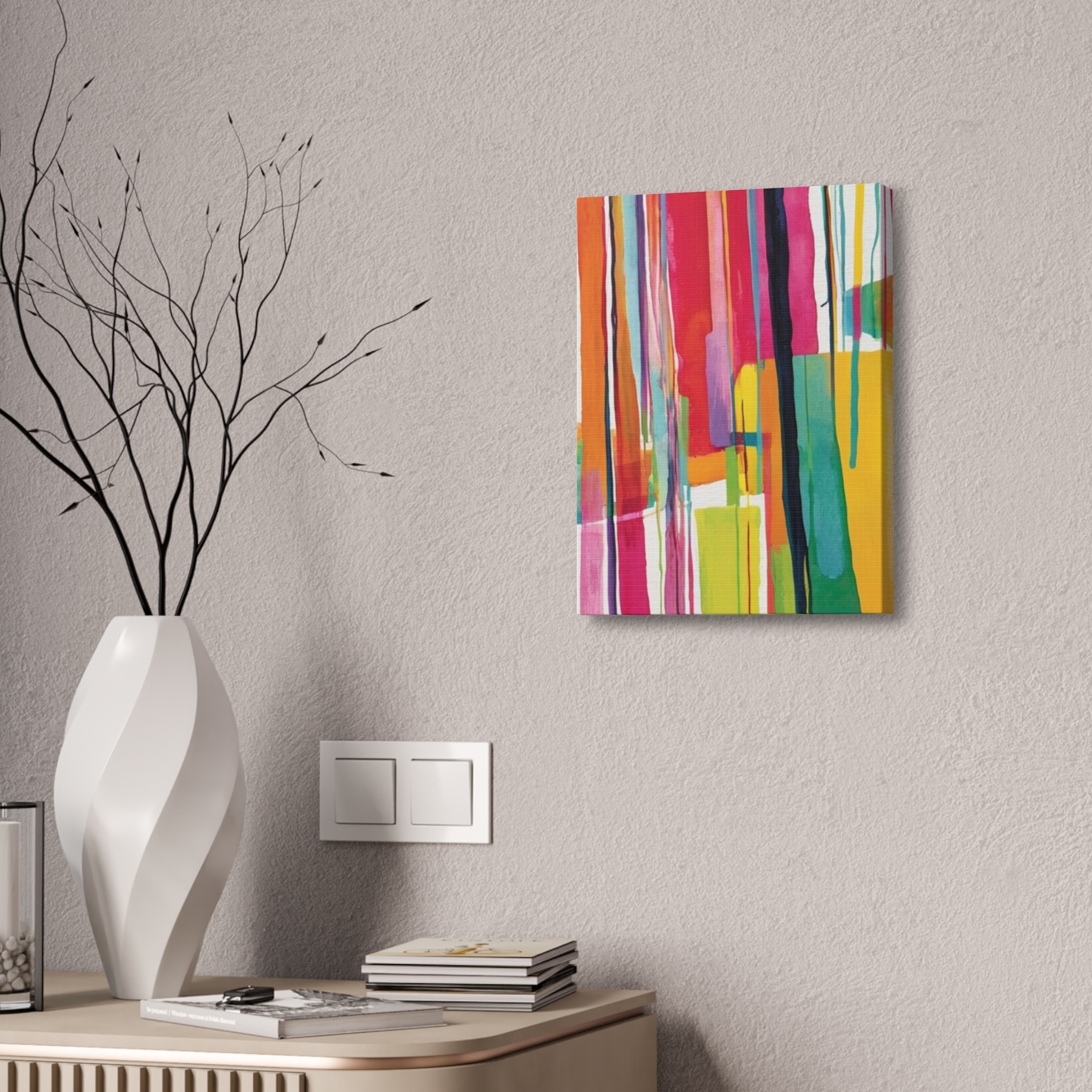 Peppy 1 - Abstract Painting Print on Stretched Canvas - Image 4