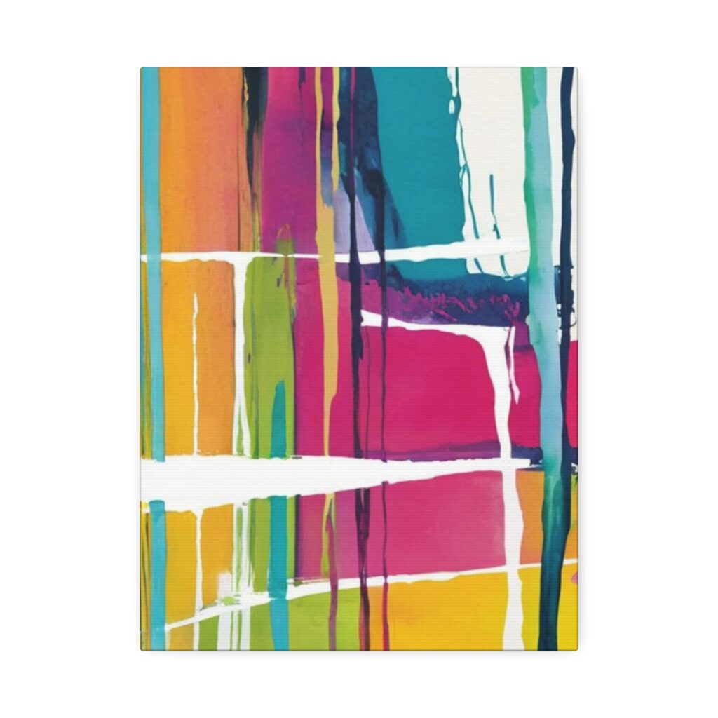 Peppy 3 - Abstract Painting Print on Stretched Canvas