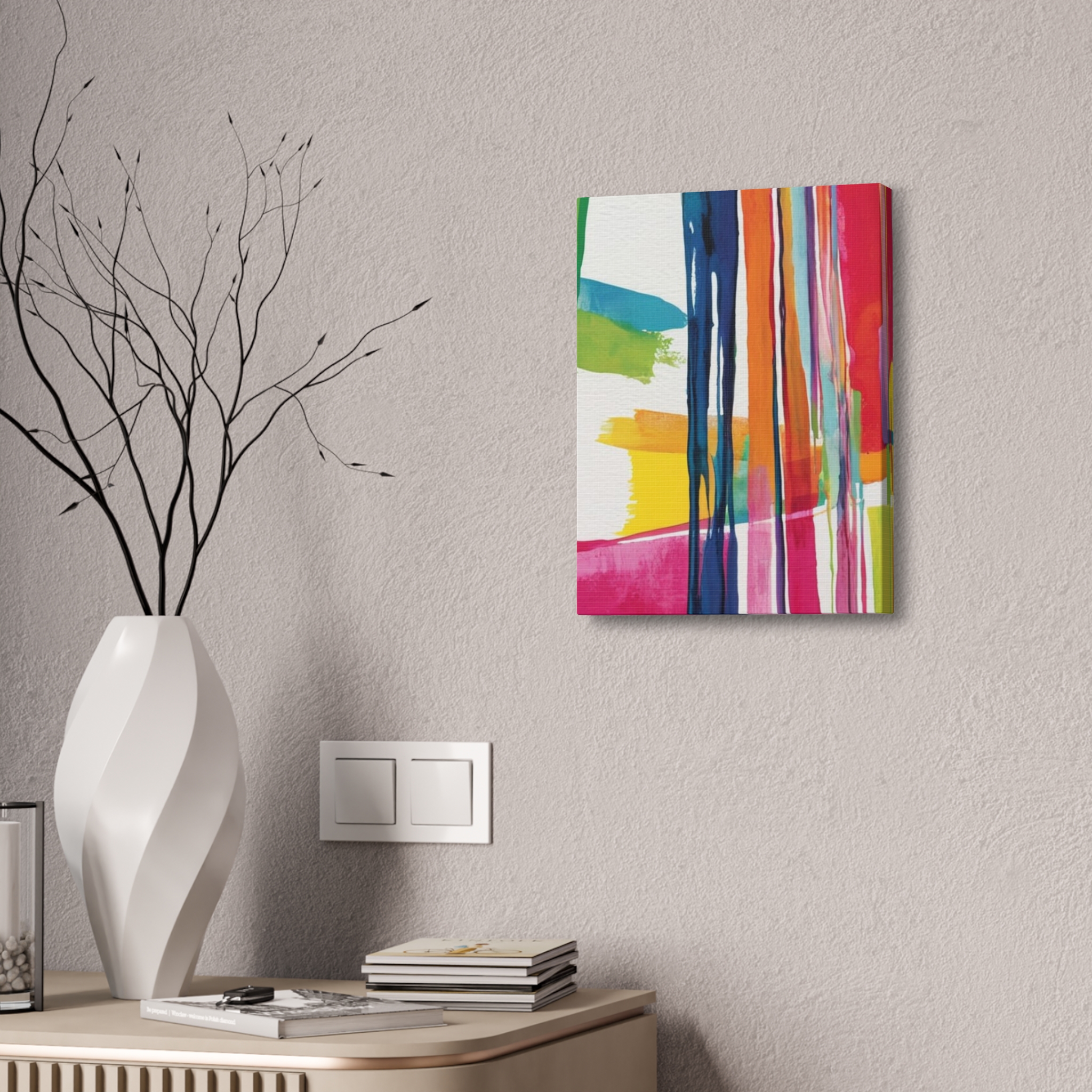 Peppy 2 - Abstract Painting Print on Stretched Canvas - Image 4